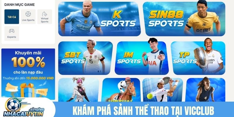 Khám phá sảnh thể thao tại VicClub
