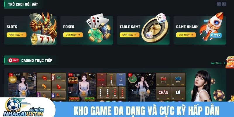 Khám phá kho game đa dạng và cực kỳ hấp dẫn
