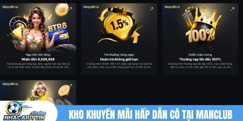 Kho khuyến mãi hấp dẫn có tại Manclub