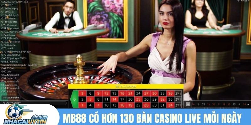 Mb88 sở hữu hơn 130 bàn casino live mỗi ngày
