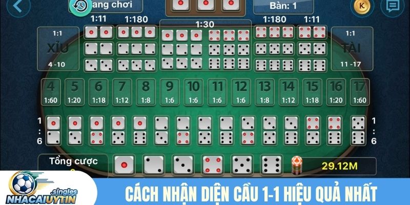 Cách nhận diện cầu 1-1 hiệu quả nhất