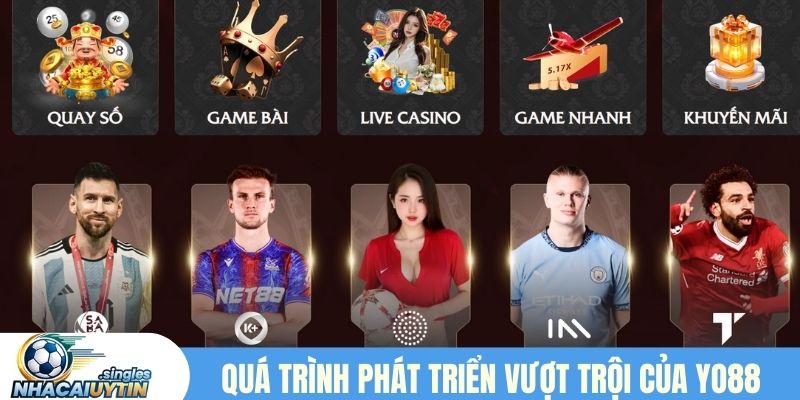 Quá trình phát triển vượt trội của nhà cái Yo88