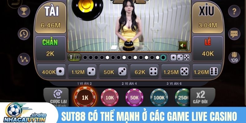 Sut88 có thể mạnh ở các game live casino