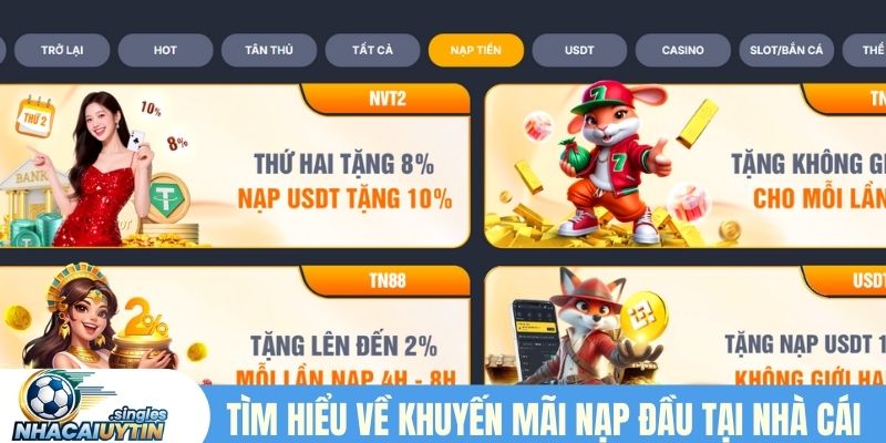 Tìm hiểu về khuyến mãi nạp đầu tại các nhà cái