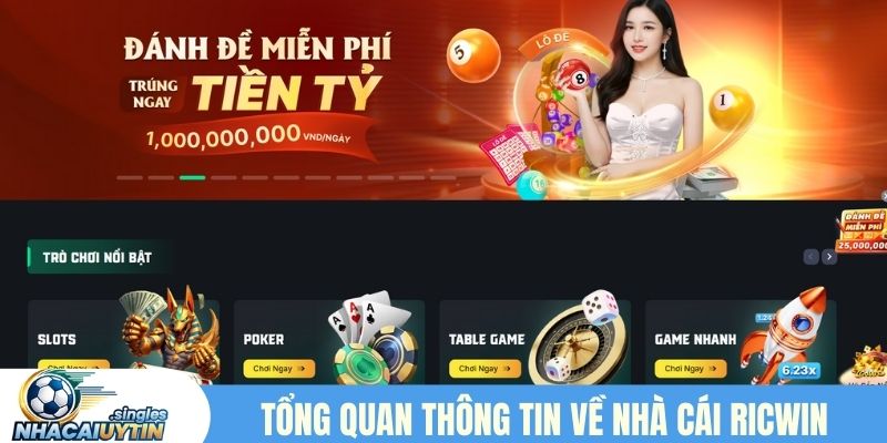 Tìm hiểu thông tin về nhà cái Ricwin